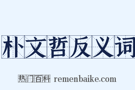 朴文哲反义词是什么意思的图片
